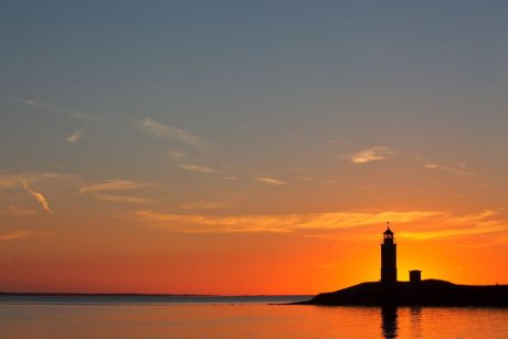 Leuchtturm Langeness Leuchtfeuer Sunset at the lighthouse