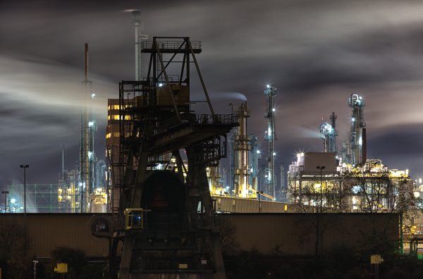 Faszination BASF bei Nacht